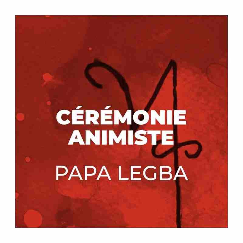 Cérémonie Papa Legba en rouge et noir rituel de magie animiste