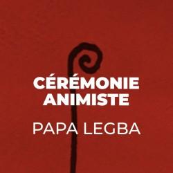 Cérémonie Papa Legba vévé vaudou en rouge et noir rituel de magie animiste