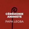 Cérémonie Papa Legba vévé vaudou en rouge et noir rituel de magie animiste