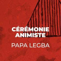 Cérémonie Papa Legba vévé vaudou en rouge et noir rituel de magie animiste