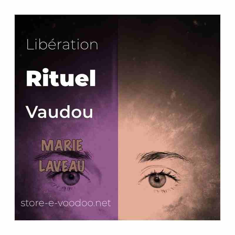 Libération Rituel Vaudou de Marie Laveau esprit saint bi Color violet et orange