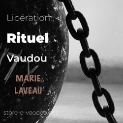 Libération Rituel Vaudou de Marie Laveau une chaine et un boulet photo noir et blanc