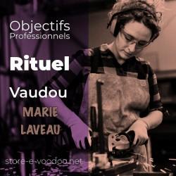 Objectifs professionnels - Rituel Vaudou - une jeune femme exerce le métier de cordonnier image bi Color sépia et violet